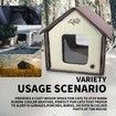 Large Heated Cat dog House, Waterproof Outdoor Cat Shelter for Winter with Thermostatic Heating Pad