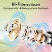 Wireless Earbuds Bluetooth 5.3 Headphone Sport Stereo Deep Bass Over Ear Bud with Earhooks,ENC Noise Cancelling Mic IPX7 Waterproof-Rose Gold