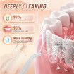 Cordless Water Flosser Pick for Teeth, Portable Electric Rechargeable Oral Irrigator for Home or Travelling with 3 Modes 4 Jets, Gold