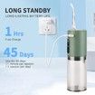 Water Flosser for Teeth Cordless, Oral Irrigator, Rechargeable Dental Water Jet with 280ML Water Tank and 5 Jet Tips for Travel Home (Green)