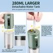 Water Flosser for Teeth Cordless, Oral Irrigator, Rechargeable Dental Water Jet with 280ML Water Tank and 5 Jet Tips for Travel Home (Green)