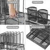 Desk Organizer File Holder 4-Tier Mesh Desk File Organizer with 5 Vertical File Holders and 2 Pen Holders Desktop Organizer for Letter A4 Office File