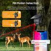 Solar Hunting Security Camera 4G Outdoor with 3MP 360° PTZ PIR Night Vision, Motion Detection, Two-Way Audio