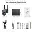 Solar Hunting Security Camera 4G Outdoor with 3MP 360° PTZ PIR Night Vision, Motion Detection, Two-Way Audio