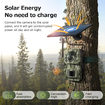 4G Hunting Camera Solar 3MP Solar Trail Camera IP66 Waterproof Game Camera with GPS