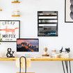 6 Slot Wall Hanging File Organizer Vertical Office Desk Wall Mounted File Holder Paper Organizer with Bottom Flat Tray