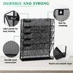6 Slot Wall Hanging File Organizer Vertical Office Desk Wall Mounted File Holder Paper Organizer with Bottom Flat Tray