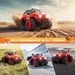 Remote Control Car for Girls, RC Jeep with LED Light & Rechargeable Batteries,2.4 GHZ Truck Toy, Car Toys Gifts for Girls (Red)