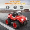 Remote Control Car for Girls, RC Jeep with LED Light & Rechargeable Batteries,2.4 GHZ Truck Toy, Car Toys Gifts for Girls (Red)