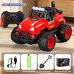 Remote Control Car for Girls, RC Jeep with LED Light & Rechargeable Batteries,2.4 GHZ Truck Toy, Car Toys Gifts for Girls (Red)