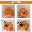 USB-C Rechargeable LED Road Flares Emergency Lights-Large Capacity,3 in 1 Cable Roadside Warning Car Safety Beacon Flashing Disc Kit (12 Pack)