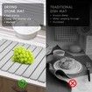 Large Stone Dish Drying Mats for Kitchen Counter,Quick Dry Collapsible Dish Drying Mat,Eco-Friendly Absorbent Diatomaceous Earth Mats (Grey)