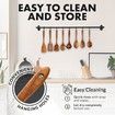 8 Piece Wooden Spoons for Cooking, Smooth Wooden Utensils for Cooking, Non-Stick Wooden Cooking Utensils