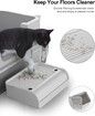 3-in-1 Stainless Steel Cat Litter Box with Lid,Large Enclosed High Side Metal Cat Litter Box with Pedals Suitable for Big Cats Grey