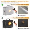Document Organizer with Lock,Upgraded Heat Insulated Fireproof Waterproof Box 8 Layers File Organizer,Portable Home Travel Safe Storage (Silver)