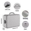 Document Organizer with Lock,Upgraded Heat Insulated Fireproof Waterproof Box 8 Layers File Organizer,Portable Home Travel Safe Storage (Silver)