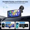 10.26In Wireless Carplay Screen for Car,Portable Touchscreen Car Play Screen with Carplay,Android Auto,720P Backup Camera,GPS Navigation,Voice Control