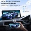 10.26In Wireless Carplay Screen for Car,Portable Touchscreen Car Play Screen with Carplay,Android Auto,720P Backup Camera,GPS Navigation,Voice Control