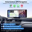 10.26In Wireless Carplay Screen for Car,Portable Touchscreen Car Play Screen with Carplay,Android Auto,720P Backup Camera,GPS Navigation,Voice Control