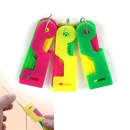 Automatic Needle Threader,DIY Hand Sewing Machine,Sewing Thread,for Embroidery,Cross Stitch Craft,3PCS,Random Color