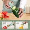 Pepper Seed Corer Remover, 2 in 1 Bell Pepper Cutter Pepper Porer Seed Remover Tool for Vegetables Kitchen Gadget