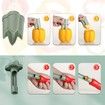 Pepper Seed Corer Remover, 2 in 1 Bell Pepper Cutter Pepper Porer Seed Remover Tool for Vegetables Kitchen Gadget