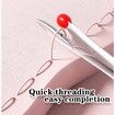 2 in 1 Automatic Needle Threaders Seam Ripper,Quilting Supplies Sewing Kit,Quick Sewing Machine Loop Needle Threaders,Yellow