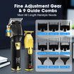 Professional Hair Clippers Set for Men Cordless Barber Kit for Haircut Trimmers Set Hair Cutting Kit with LED Display & Rechargeable