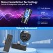Wireless Lavalier Microphone for iPhone (2 TX+2 RX+Charging Case) USB C Mini Mics for PC,Volume Control Lapel Mic for Video Recording