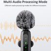 Wireless Lavalier Microphone for Android,iPhone 15/16 with Noise Cancelling,Lapel Podcast Microphone for Tiktok Content Creator Video Recording