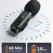 Wireless Lavalier Microphone for Android,iPhone 15/16 with Noise Cancelling,Lapel Podcast Microphone for Tiktok Content Creator Video Recording