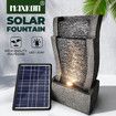 Solar Powered Water Feature Indoor Waterfall Fountain Pump Panel Led Light Kit Outdoor Landscape Garden Decoration Bird Bath Fish Pond Pool Cascading