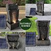 Solar Powered Water Feature Indoor Waterfall Fountain Pump Panel Led Light Kit Outdoor Landscape Garden Decoration Bird Bath Fish Pond Pool Cascading