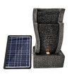 Solar Powered Water Feature Indoor Waterfall Fountain Pump Panel Led Light Kit Outdoor Landscape Garden Decoration Bird Bath Fish Pond Pool Cascading