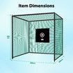 Genki Golf Practice Cage 3M Hitting Net Target Set Sport Netting Training Aids Steel Frame Swing Driving Football Baseball Nets Indoor Outdoor