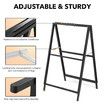 Poster Display Stand Sign Holder Double Sided A-Frame Sandwich Board Sidewalk Business Menu Retail Store Advertising Banner Metal Foldable 60x90cm
