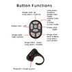Remote Scrolling Ring,5 In 1 TIK Tok Scroller Ring with Phone Holder,Wireless Page Turner,Photo Taking Video Recording Remote for iOS Android Black