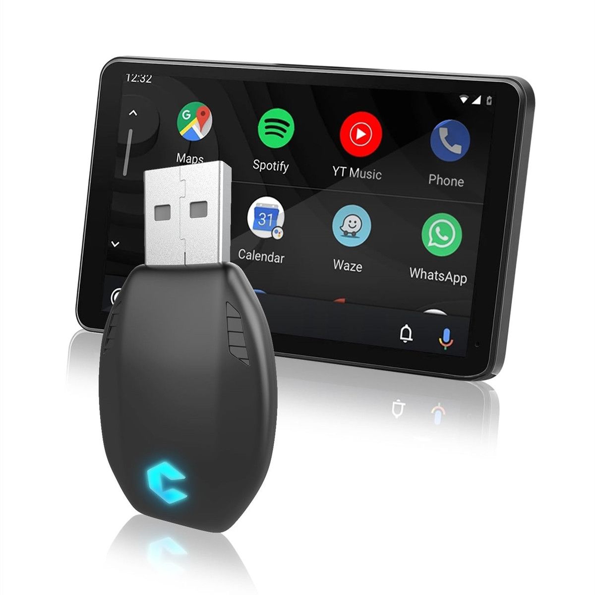 Carplay & Android Auto Wireless Adapter - 2in1 Car Connect Pro,Mini Wireless Carplay Adapter,Fast & Stable Plug and Play
