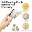 Pet Steam Slicker Brush With UV, Spray Dematting Brush for Shedding, Hair Remover With Release Button for Dogs, Cats (White)