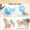 Cat Steam Brush for Shedding, 3 in 1 Steamy Cat Brush with Handle, Rubber Pet Misting Brush with Release Button (Blue)
