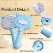 Cat Steam Brush for Shedding, 3 in 1 Steamy Cat Brush with Handle, Rubber Pet Misting Brush with Release Button (Blue)