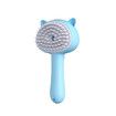 Cat Steam Brush for Shedding, 3 in 1 Steamy Cat Brush with Handle, Rubber Pet Misting Brush with Release Button (Blue)