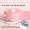 Cat Steam Brush for Shedding, 3 in 1 Steamy Cat Brush with Handle, Rubber Pet Misting Brush with Release Button (Pink)