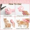 Cat Steam Brush for Shedding, 3 in 1 Steamy Cat Brush with Handle, Rubber Pet Misting Brush with Release Button (Pink)