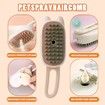 Pet Steam Brush Comb hair, Bath and Massage, Silicone Anti-Static Steamy Dog Brush, Pet Grooming Brush 1 Pack (Beige)