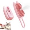 Pet Steam Brush Comb hair, Bath and Massage, Silicone Anti-Static Steamy Dog Brush, Pet Grooming Brush 1 Pack (Pink)