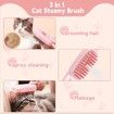 Pet Steam Brush Comb hair, Bath and Massage, Silicone Anti-Static Steamy Dog Brush, Pet Grooming Brush 1 Pack (Pink)