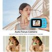 Digital Camera 72MP 2.5K Compact Point and Shoot Camera,16X Zoom Auto Focus,Vintage Camera with 32GB Card,Ideal Retro Camera Gift,Blue