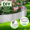 Garden Bed Edging Landscape Edge 20mx30cm Lawn Border Flower Plant Grass Path Fence DIY Flexible Corrugated Carbon Steel UV Resistant Roll Kit