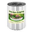 Garden Bed Edging Landscape Edge 20mx30cm Lawn Border Flower Plant Grass Path Fence DIY Flexible Corrugated Carbon Steel UV Resistant Roll Kit